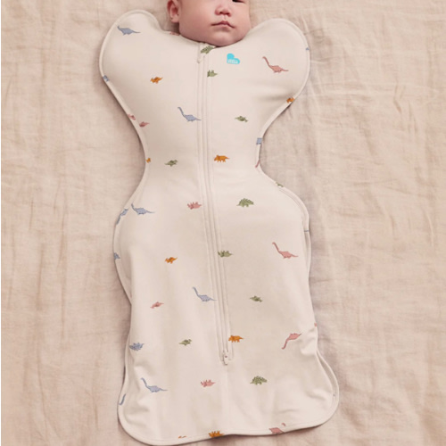 Swaddle Up™ 1.0 TOG Cotton Cream Dino Snore