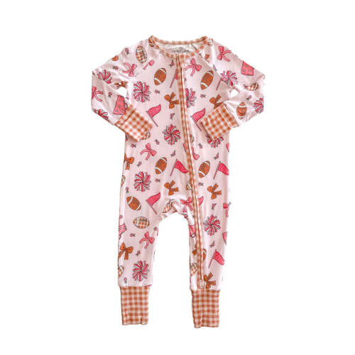 Convertible Bamboo Zipper Romper | Huddles & Cuddles Pink