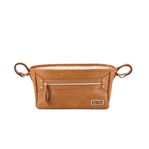Stroller Caddy - Handy Stroller Storage - Cognac