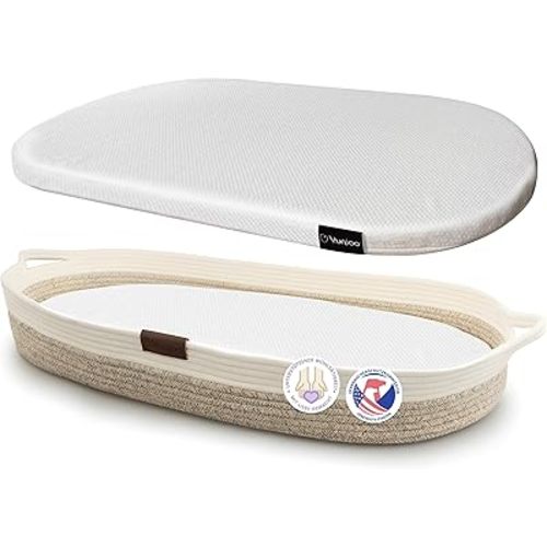 Baby Changing Basket, Portable Diaper Changing Pad, Moses Basket for Newborns, Changing Table Topper for Baby Nursery, Waterproof Travel Pad Cover