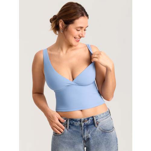 MOMANDA Natrelax® Crossover Nursing Crop Tank Top