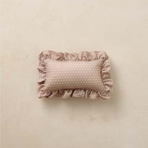 Mini Ruffle Pillow | Swiss Dot