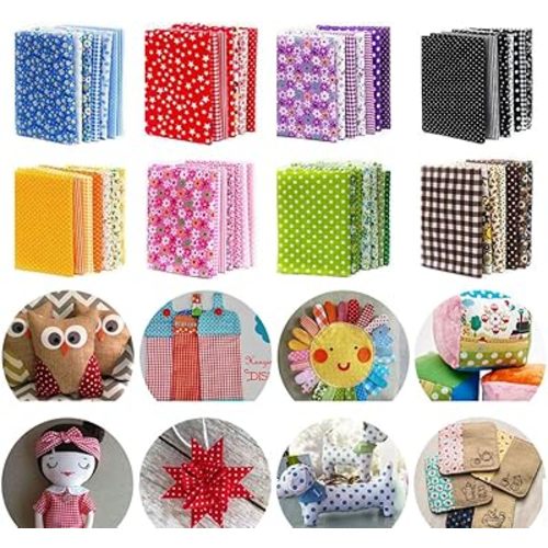 150Pcs 4" x 4" (10cm x 10cm) Cotton Craft Fabric Bundle Squares,Squares Sheets Patchwork,Pre-Cut Quilt Squares,DIY Sewing Quarters Bundle,Quilting Fabric Bundles