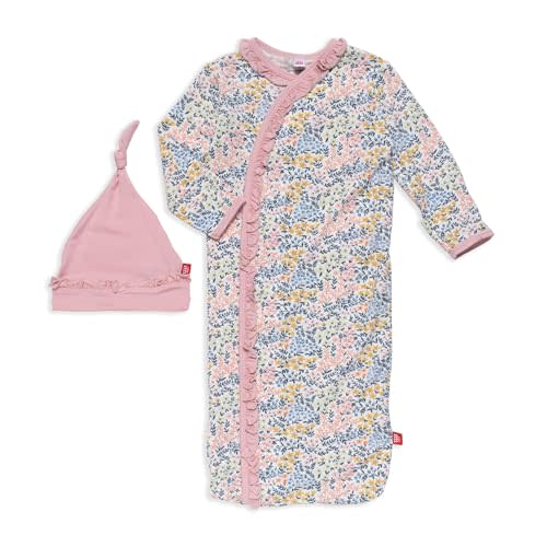 Magnetic Me Modal Newborn Sleeper Gown & Hat Set | Silky Soft Modal Fabric Sleep Sack