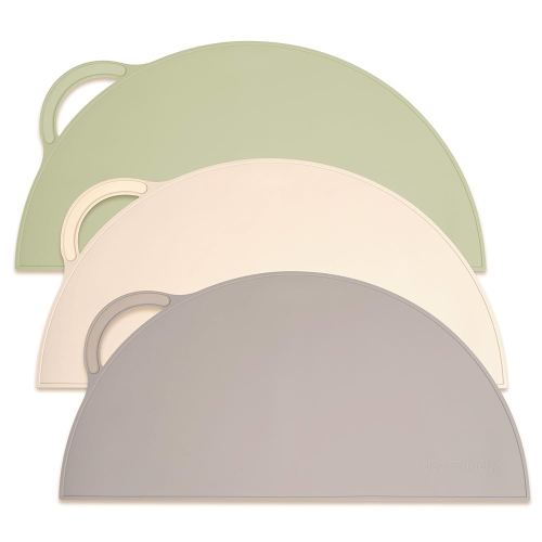 Upward Silicone Suction Mat Set - Non Slip Mat for Baby Led Weaning & Toddler Feeding - Placemats for Dining Table & Restaurants