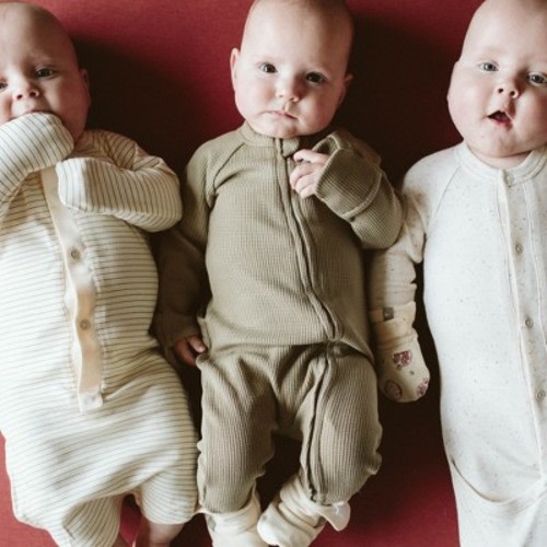 Goumi Thermal Bamboo Organic Cotton Sleep and Play Footie, Color: Ash, Size: 0-3m