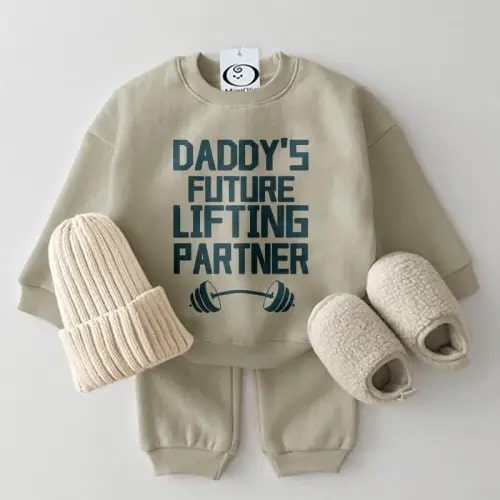 DADDY'S FUTURE LIFTING PARTNER Baby 2-Piece Set