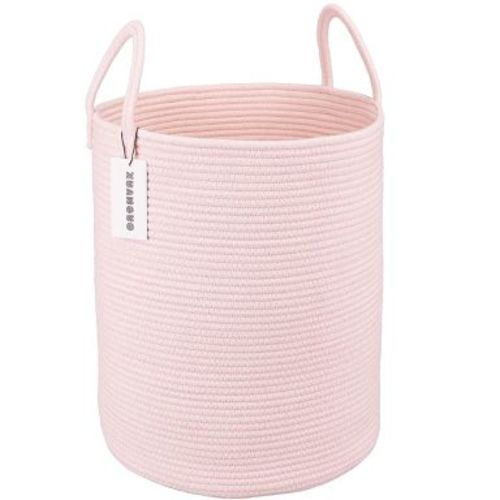 ULTIMEA Cotton Rope Laundry Basket Hamper for Girls Kids Baby Nursery Hamper Bin Woven Storage Basket