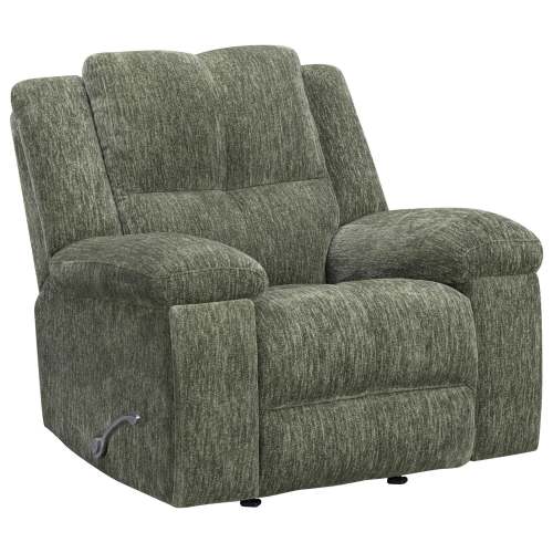 Simeon Collection Bronco Manual Rocker Recliner in Plush Forest