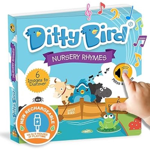 Ditty Bird | Nursery Rhymes | Interactive Musical Sound Book for toddlers 1- 3 | Sing-Along boardbook for baby