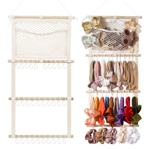 kangaroo Headband Holder Hair Bows Organizer for Baby Girls Large Capacity Bow Holder Hair Accessories Wall Hanging Organizer for Toddler Baby Girl Nursery Room Decor