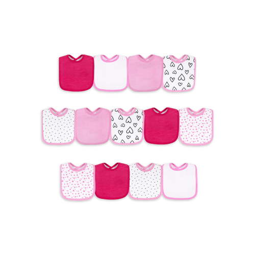 Little Star Infant Girls Cotton Feeding Baby Bib 13 Pack Set