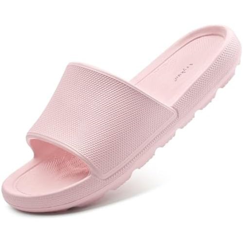 Frykun Shower Slides for Men and Women,Non-slip Sandals with Arch Support