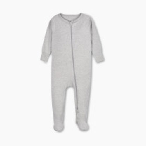 Gerber 2-Way Zip Snug Fit Footed Pajamas - Glacier Gray, 0-3 M