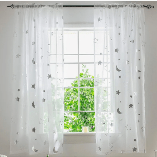 Star Moon Sheer Curtains