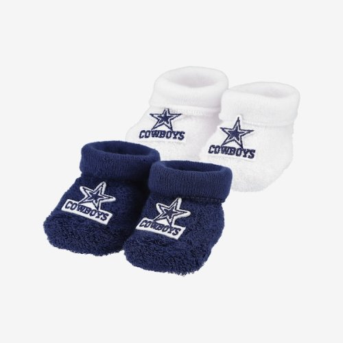 Dallas Cowboys For Bare Feet Youth Two-Pack Booties - Navy/White