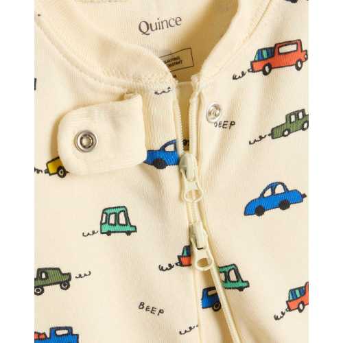 100% Organic Cotton Footie Pajama in Cars