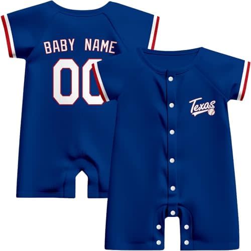 KREDE Baby Boy Clothes Bodysuit Unisex Rompers Custom Name and Number