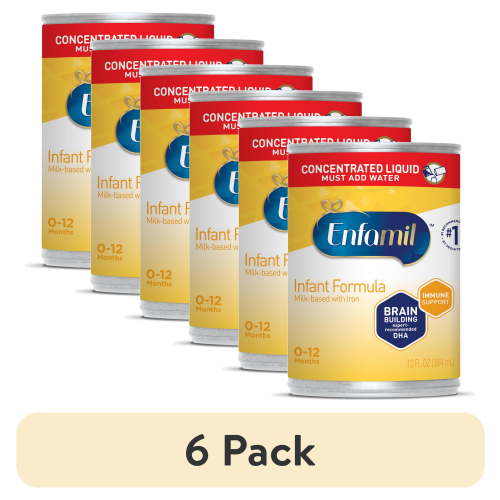 (6 pack) Enfamil Concentrated Liquid Baby Formula with Iron, 13 fl oz Can