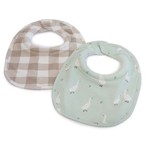 Provincial 2pk Dribble Bibs Olive/Taupe | Bubba Blue – Bubba Blue Australia