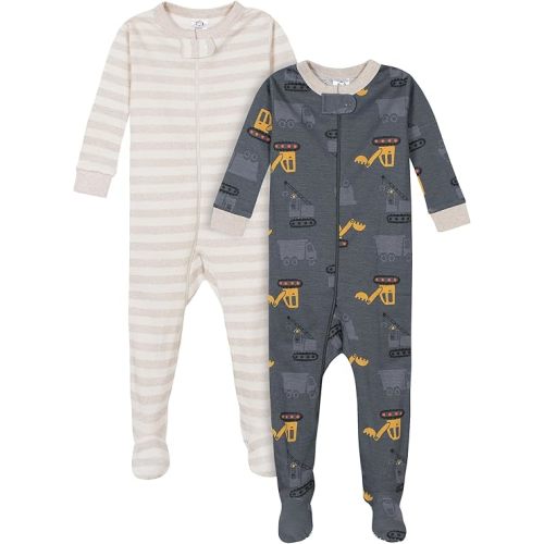 Gerber Baby-Boys 2-Pack Footed Pajamas