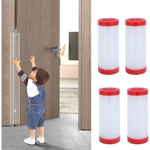 Angloria Baby Proofing Door Pinch Guard, Hinge Cover, Protector for Kids Finger Safety, Heavy Duty Jam Shield, Translucent