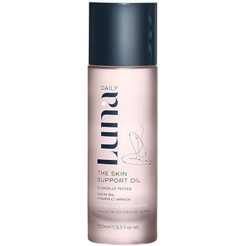 Luna Daily Stretch Mark Body Oil | Hydrating Treatment for Scars, Discoloration & Uneven Skin Texture | Vitamin C & Coconut Oil Nourish Dry Skin | Clinically Proven, Pregnancy Safe for Women, 300ml