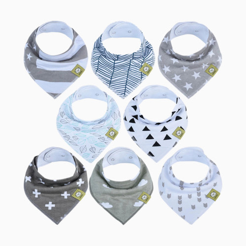 Organic Bandana Bibs (8 Pack) - Grayscape