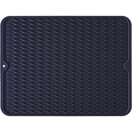 Silicone Dish Drying Mat - Dark Blue