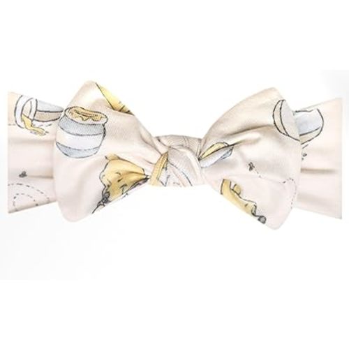 Copper Pearl Baby Stretchy Soft Knit Headband Bow Hunny