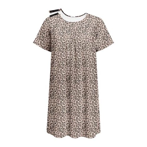 Deyeek Hospital Gowns for Women Tear Away Snap Open Back Dress Post Shoulder Surgery Dresses Soft Adaptive Clothing Nightgown