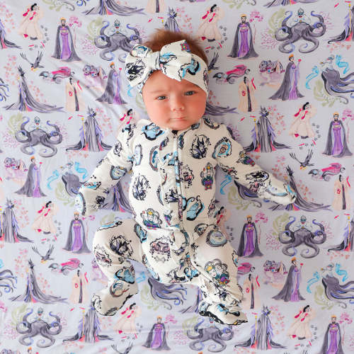 Disney Villain Portraits Footie Ruffled Zippered One Piece