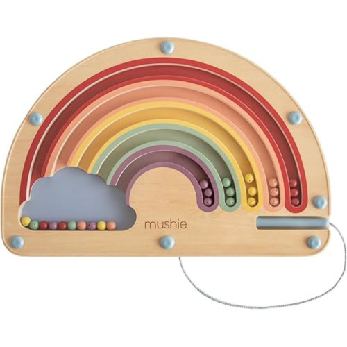 mushie Wooden Magnetic Rainbow Maze