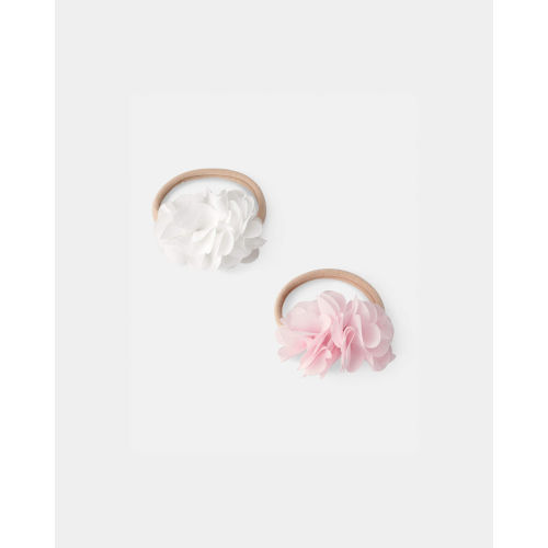 Baby Girl 2-Pack Flower Head Wraps - Pink/White - OshKosh B'gosh | Carter's