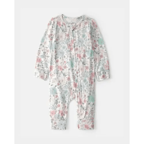 Baby Girl Butterfly Garden 2-Way Zip PurelySoft Sleep & Play Pajama | Carter's