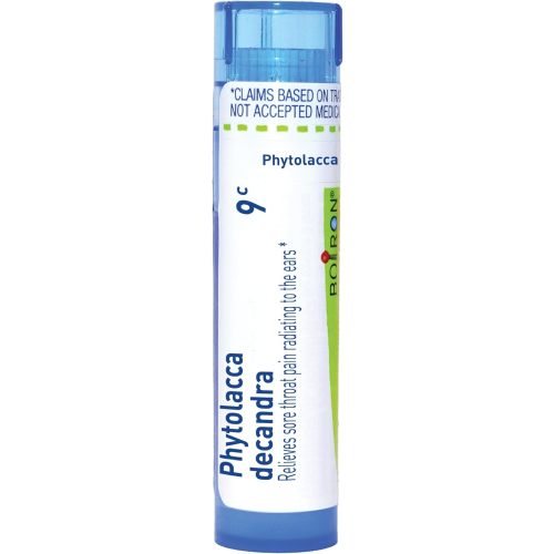 Boiron Phytolacca Decandra 9C for Sore Throat Pain Radiating to the Ears - 80 Pellets
