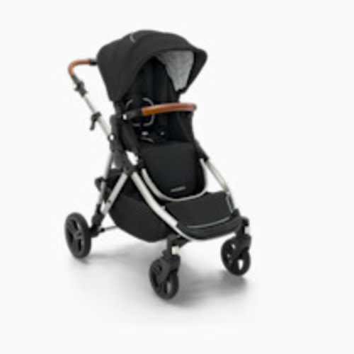 Mockingbird Single Stroller 2.0 - Black/Watercolor Canopy With Penny Leather