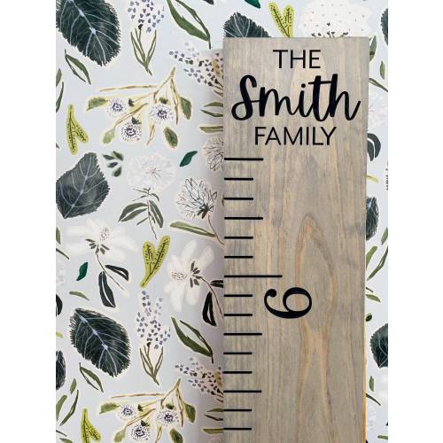 Custom Engraved Family Growth Chart, Measuring Stick for Kids, Nursery Wall Decor, Wood Height Ruler, Heirloom Baby Shower Gift for Parents