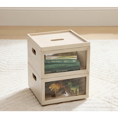 Biscotti Wood And Acrylic Stacking Bins