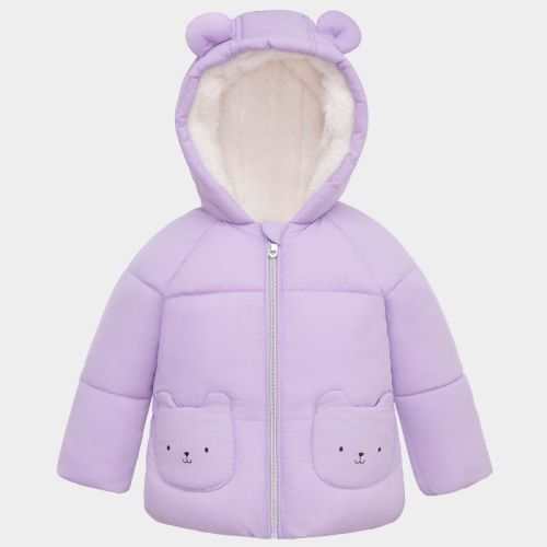 Rokka&Rolla Baby Girls' Borg Lined Puffer Coat Infant Jacket-Lilac, size 9-12 Months