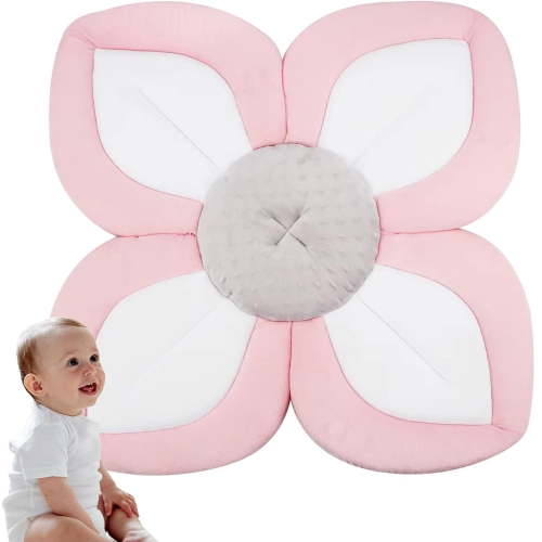 Morfone Baby Bath Seat, Baby Bathtub Pad for Newborn Infants to Toddler 0 to 6 Months and up,Pink