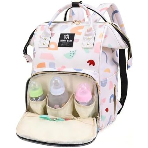 Diaper Bag Backpack for Moms Baby Essentials Travel Tote Nappy Changing Bag with Insulated Pockets,Multi-Waterproof Backpack (Orange)