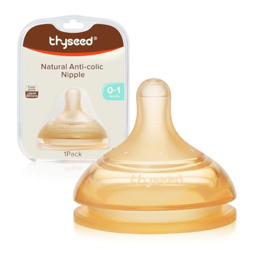Thyseed Anti-Colic Series Nipple, Extra Slow Flow,0+ Months, 1-Pack