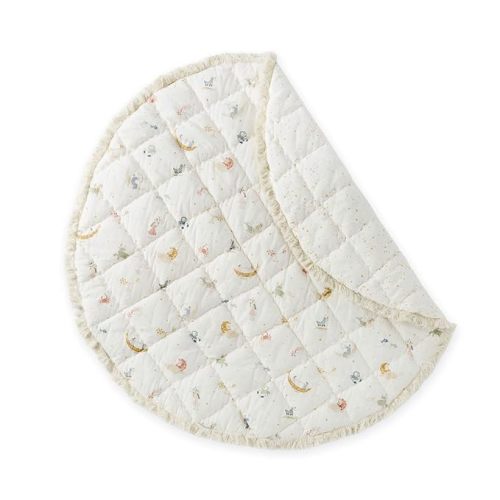 Pehr Baby Play Mat, Zodiac | Ultra-Soft Quilted 100% Cotton Exterior with Plush Polyester Fiberfill | for Tummy & Playtime | 40” Diameter