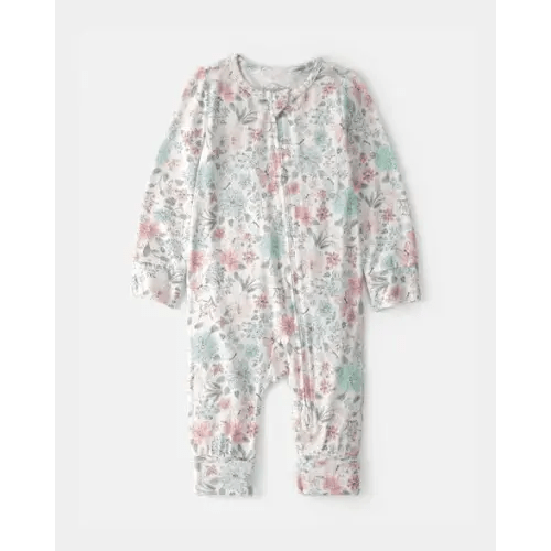 Baby Girl Butterfly Garden 2-Way Zip PurelySoft Sleep & Play Pajama | Carter's