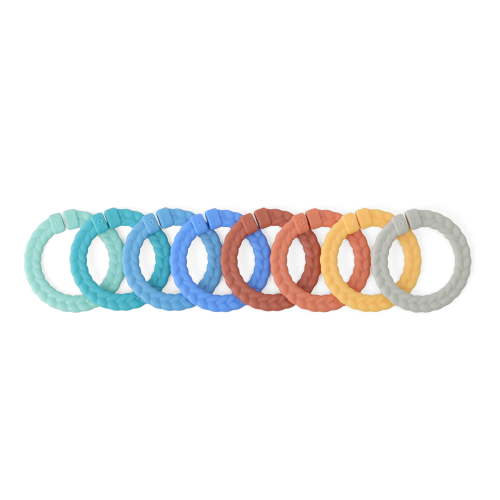 Itzy Ritzy Unisex Linking Ring Teether Set - Desert Multi Color