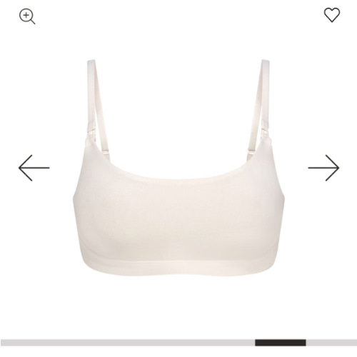 COTTON JERSEY MATERNITY NURSING SCOOP BRALETTE | MARBLE