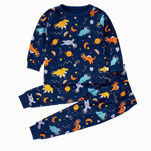 UAYOTSE Boys Girls Pjs Set Two Piece Fleece Pajamas kids Fall Winter Long Sleeve pajamas Loungewear,Sizes 6-12 Months