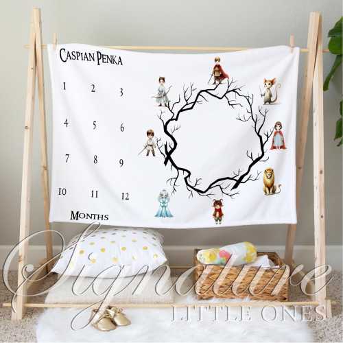 Narnia Milestone Blanket, Magical Growth for Your Little Lion Baby Blanket, Baby Blanket, Blanket, Milestone Baby Blanket