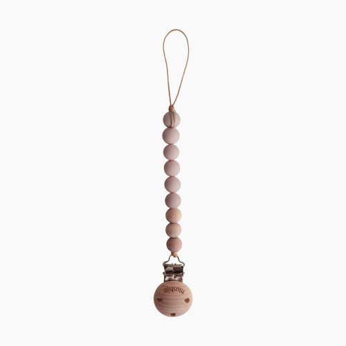 Mushie Cleo Pacifier Clip - Blush